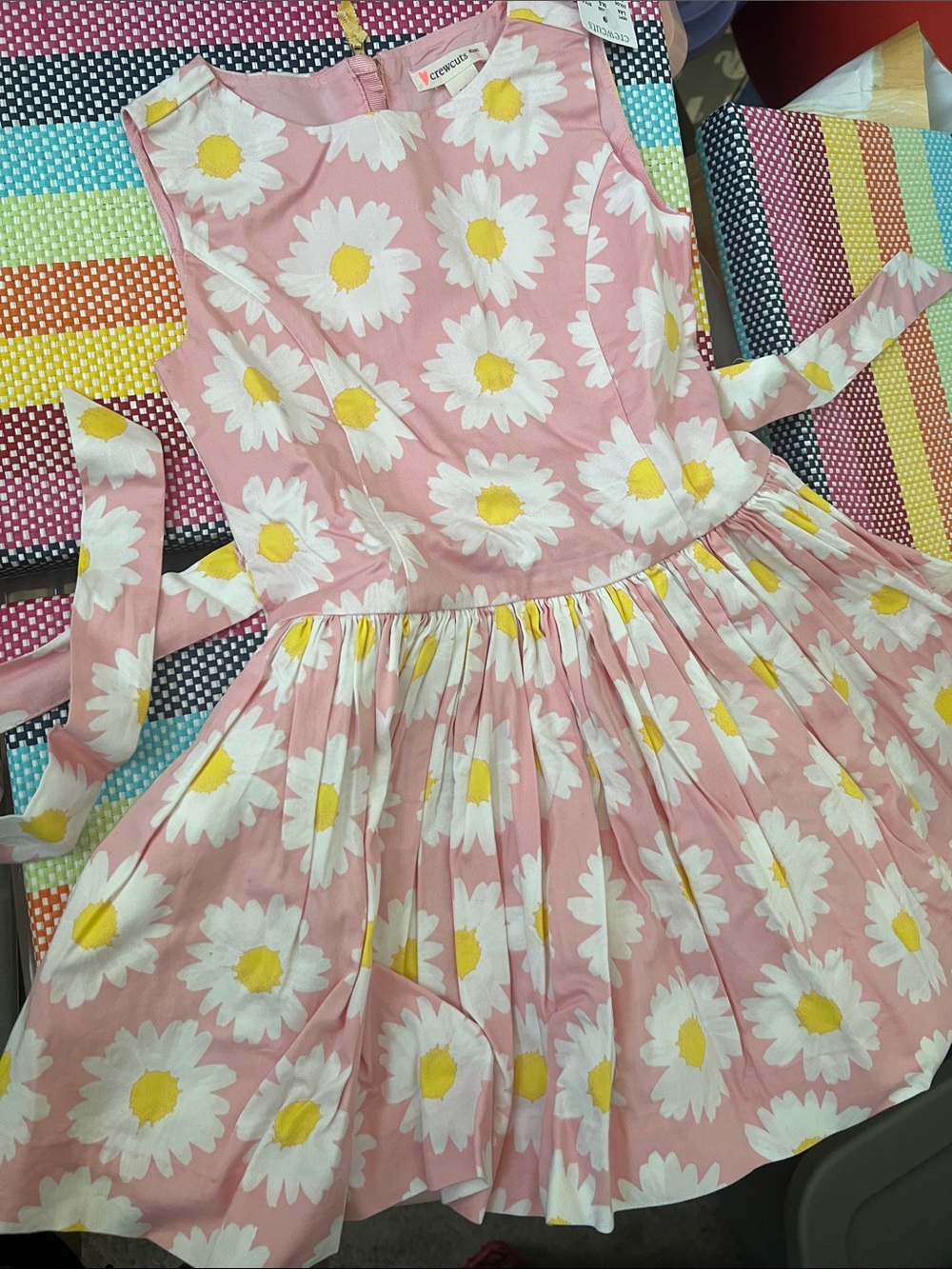 Crewcuts Pink Daisy Print Girls' Dress NWT